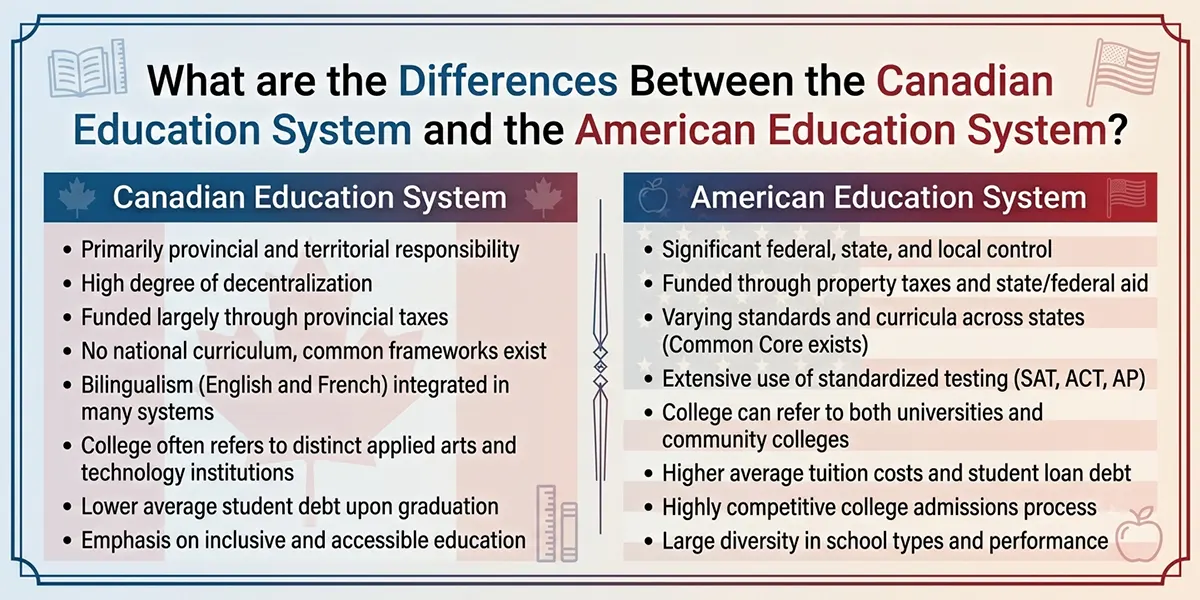 american education system vs canadian​